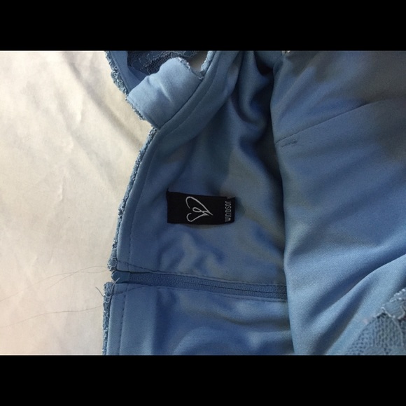 SOLD🧡🖤Windsor Prom Formal Blue Lace Tulle Dress - Picture 4 of 8